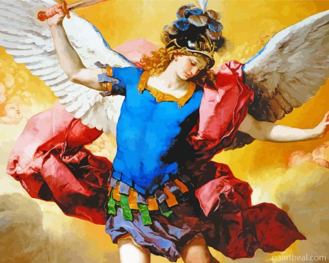 Vintage Archangel Michael Painting By Numbers Kits