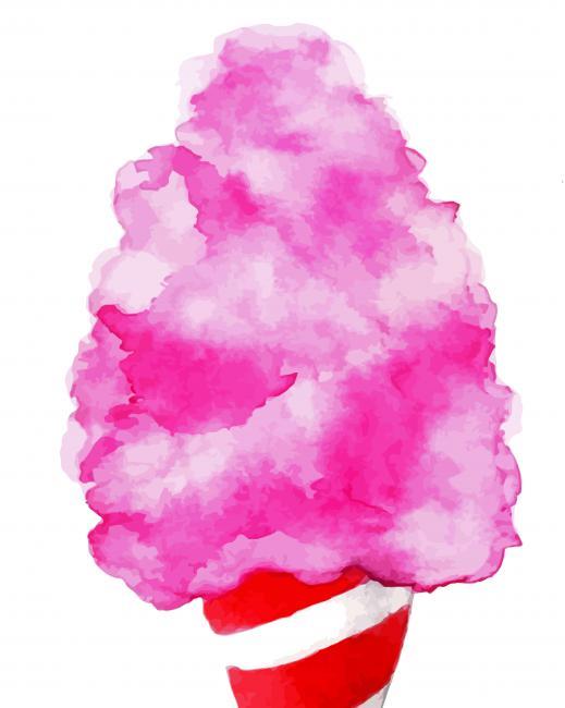 Pink Cotton Candy Painting By Numbers Kits