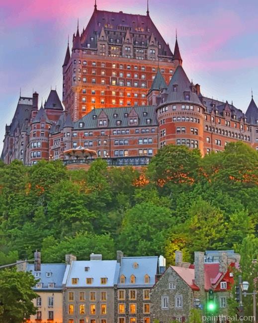 Fairmont Le Château Frontenac Painting By Numbers Kits