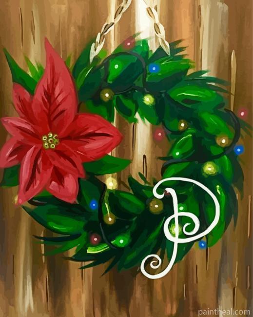 Aesthetic Christmas Wreath Painting By Numbers Kits