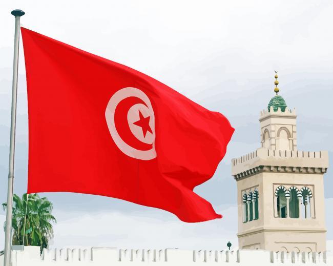 Tunisie Flag Painting By Numbers Kits