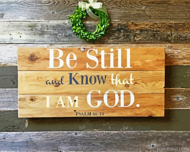 Be Still And Know I am God Quote Painting By Numbers Kits