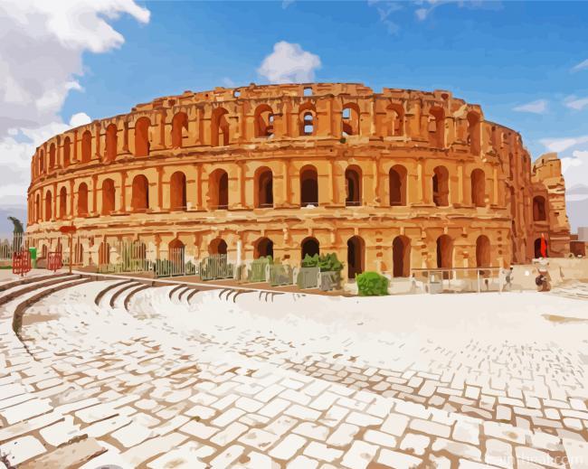 Tunisia Amphitheatre Painting By Numbers Kits