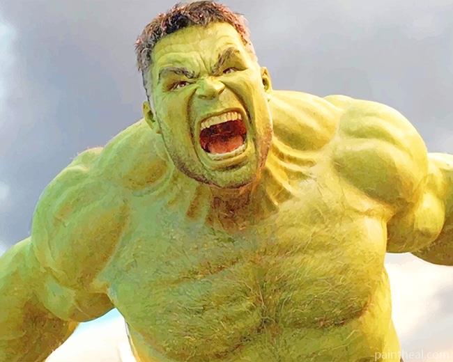 Hulk Screaming Painting By Numbers Kits