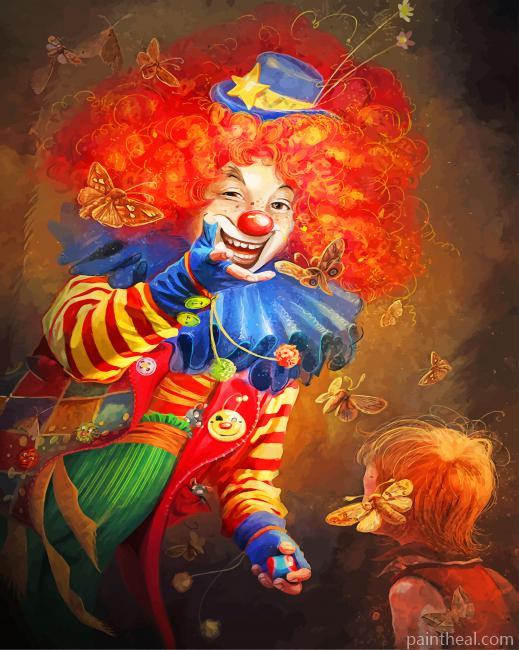 Circus Clown Painting By Numbers Kits