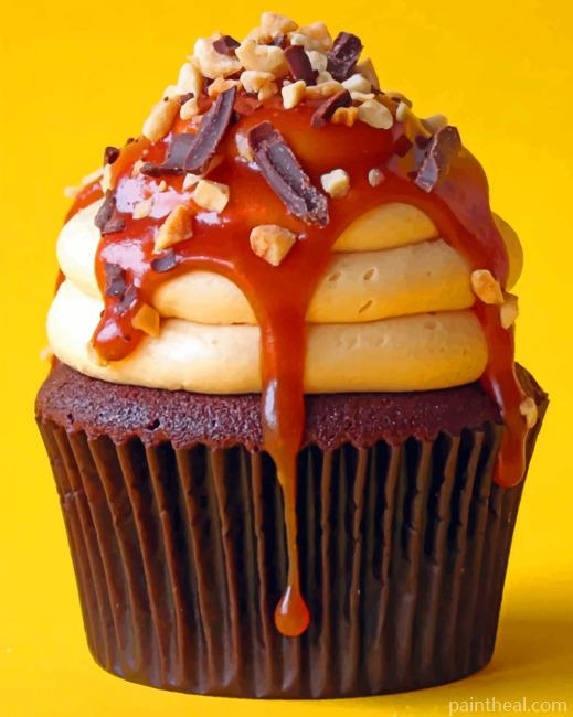 Coffee And Walnut CupCake Painting By Numbers Kits