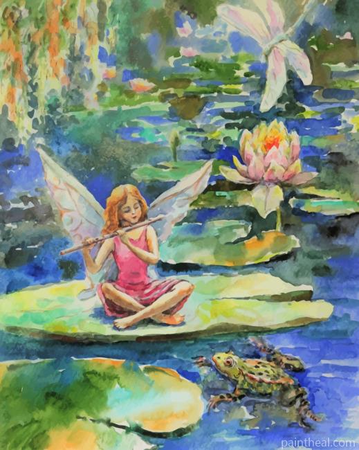 Lotus Flower Fairy Painting By Numbers Kits