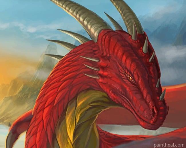 Red Dragon Painting By Numbers Kits