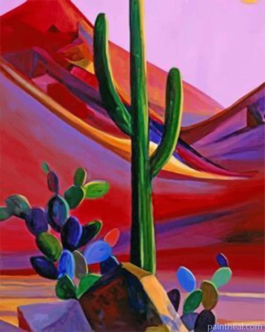 Cactus Maynard Dixon Painting By Numbers Kits