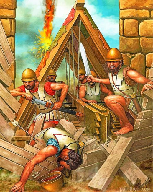 Greek Battle Scene Painting By Numbers Kits