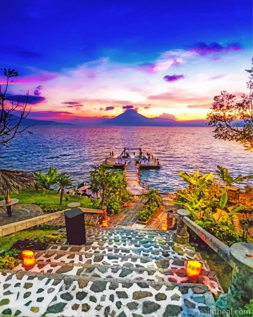 Guatemala Sunset Painting By Numbers Kits