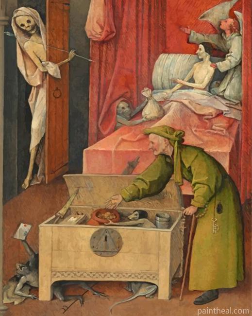 Death And The Miser Painting By Numbers Kits