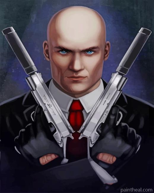 Hitman Illustration Painting By Numbers Kits