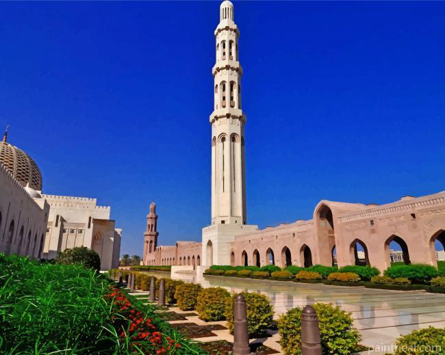 Sultan Qaboos Grand Mosque Painting By Numbers Kits