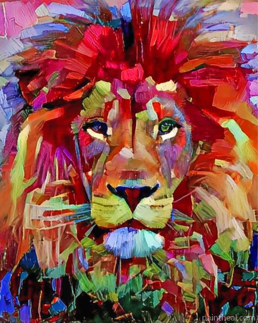 Abstract Lion Animal Painting By Numbers Kits