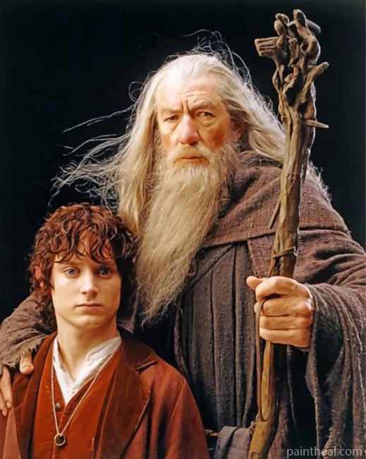 Gandalf And Frodo Baggins Painting By Numbers Kits