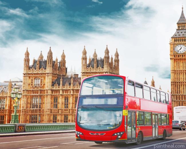 London Bus Painting By Numbers Kits