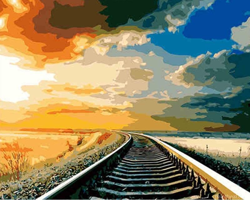 Railway Painting By Numbers Kits