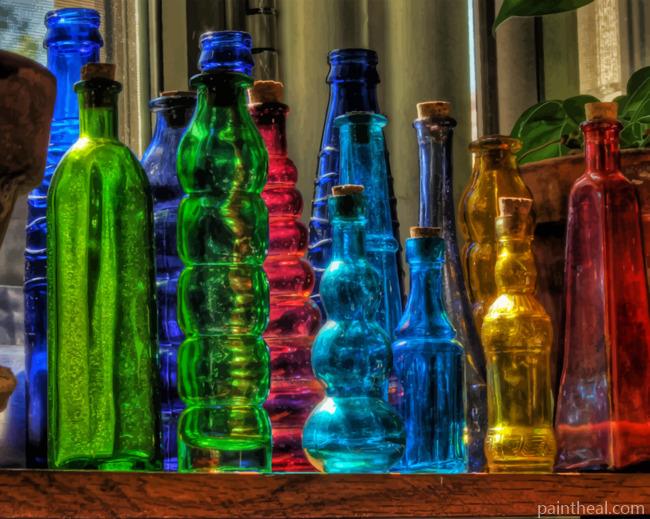 Artistic Colored Bottles Painting By Numbers Kits