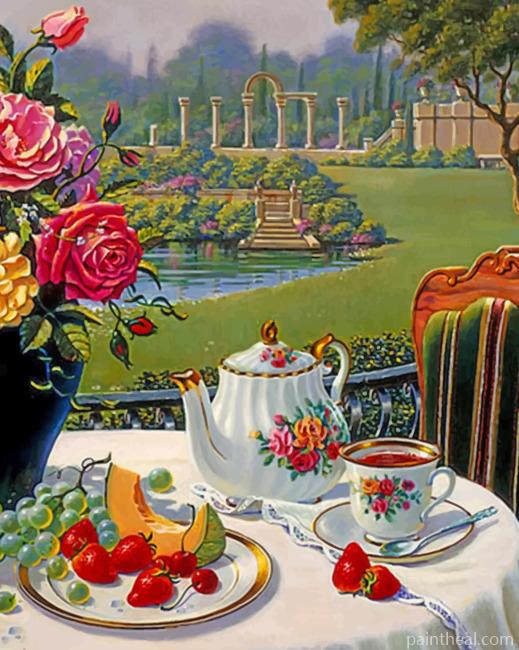 Tea Set Painting By Numbers Kits