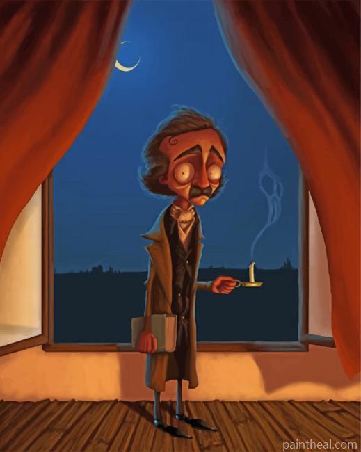 Edgar Allan Poe Illustration Painting By Numbers Kits