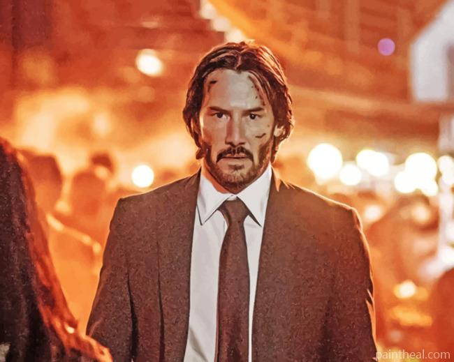 John Wick Injured Painting By Numbers Kits