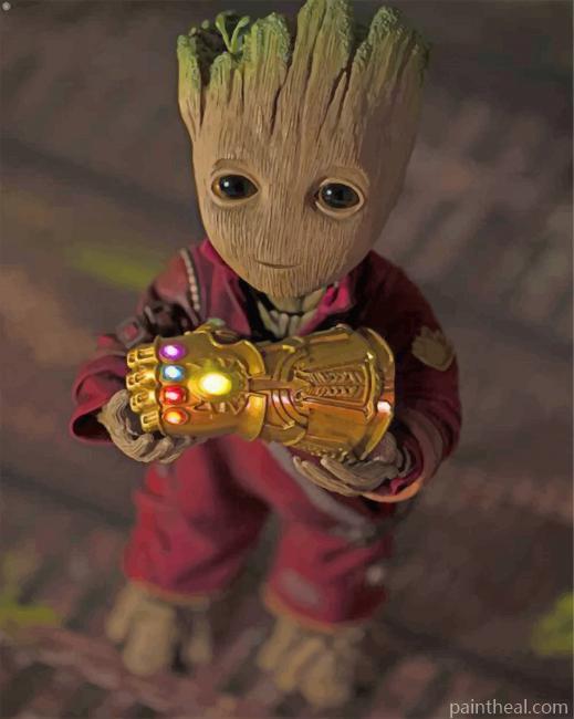 Baby Groot Painting By Numbers Kits