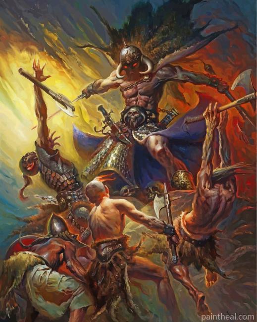 Death Dealer By Frank Frazetta Painting By Numbers Kits