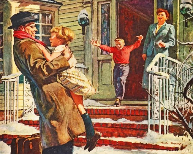 Dad Is Home Painting By Numbers Kits