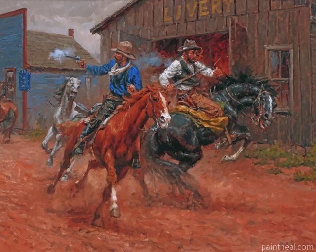 Cowboys Western Art Painting By Numbers Kits