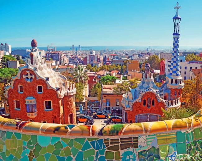 Park Guell Spain Painting By Numbers Kits