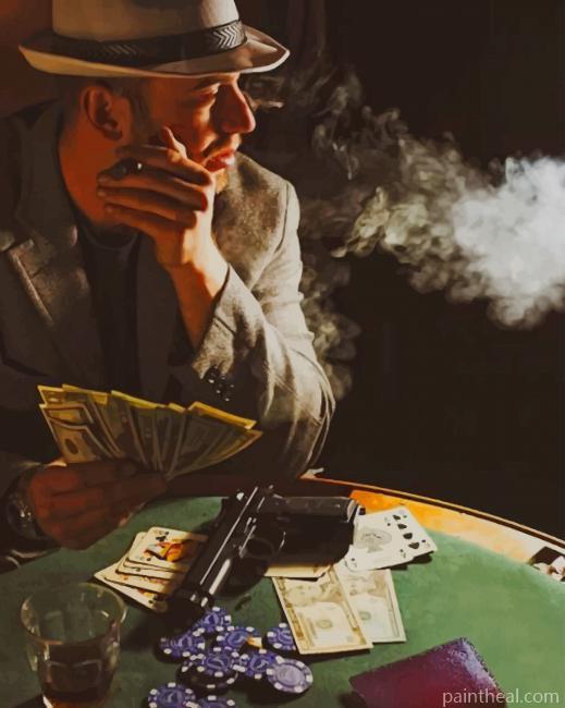Poker Player Painting By Numbers Kits