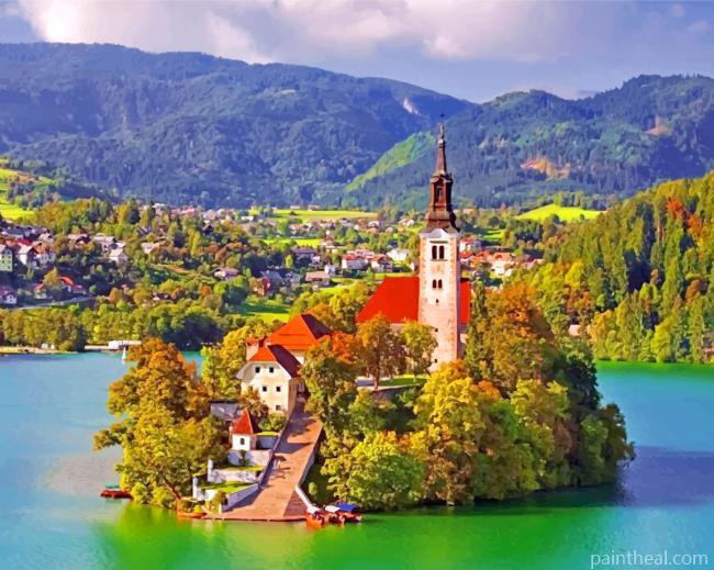 Lake Bled Painting By Numbers Kits