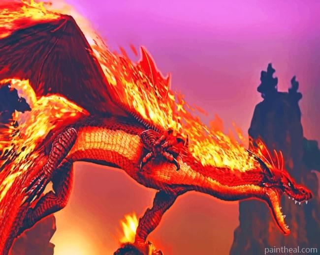 Fire Dragon Painting By Numbers Kits