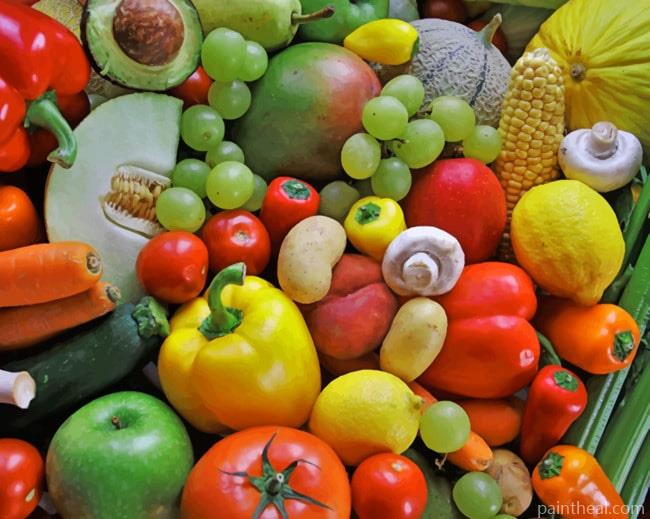 Fresh Fruits And Vegetables Painting By Numbers Kits