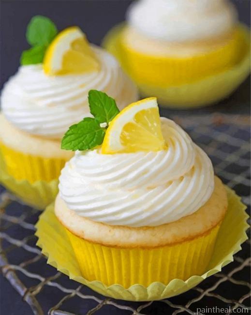 Yellow Cupcakes Painting By Numbers Kits