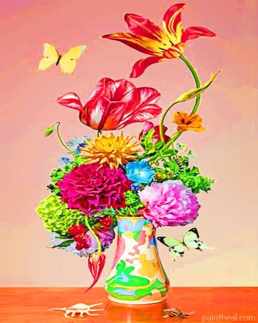 Colorful Ginger Jar Vase Painting By Numbers Kits
