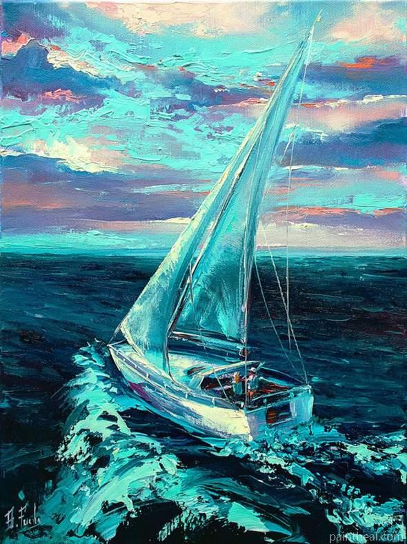 Love On Yacht Painting By Numbers Kits