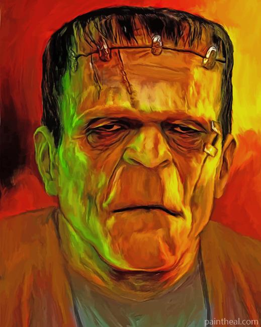Scary Old Frankenstein Painting By Numbers Kits