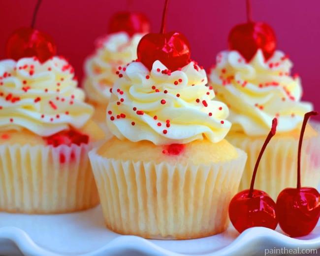 Almond Cherry Cup Cakes Painting By Numbers Kits