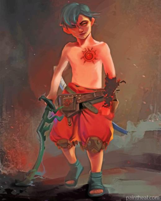 Fireboy Illustration Painting By Numbers Kits
