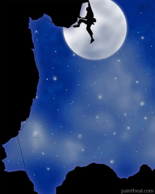 Climbing At Night Painting By Numbers Kits