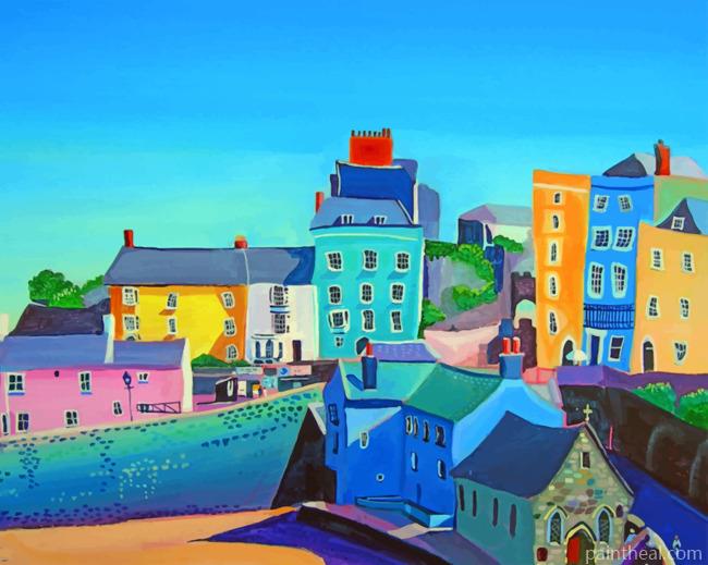 Tenby Houses Painting By Numbers Kits