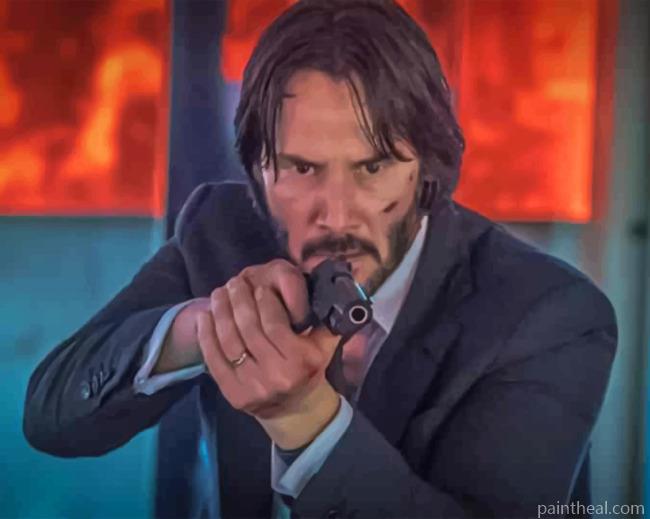 Keanu Reeves John Wick Painting By Numbers Kits
