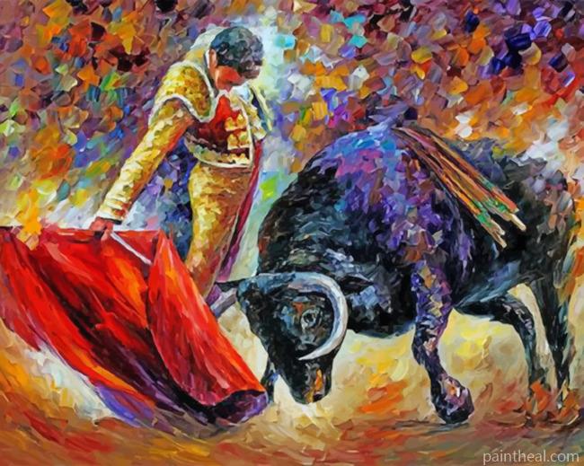 Latino Bullfighter Painting By Numbers Kits