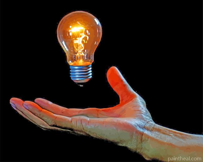 Aesthetic Light Bulb Painting By Numbers Kits
