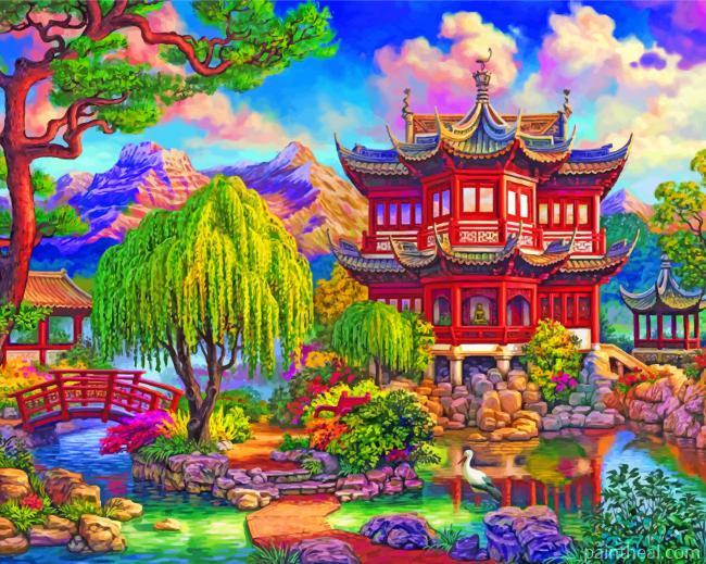 Japanese Park Painting By Numbers Kits