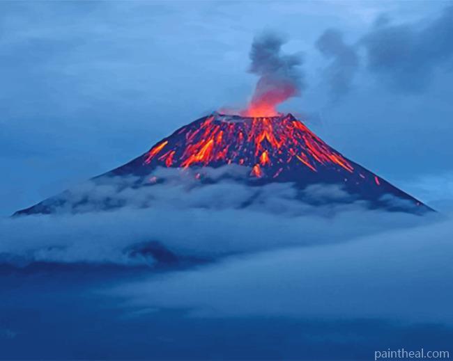 Cool Volcano Painting By Numbers Kits