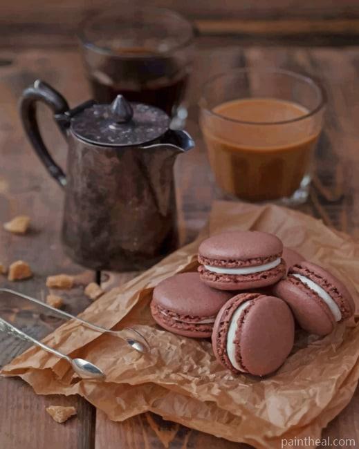 Coffee And Macaroons Painting By Numbers Kits