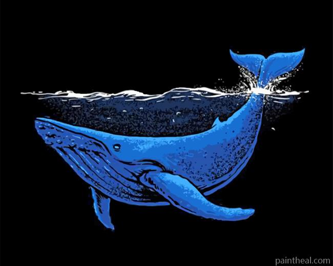 Blue Whale Painting By Numbers Kits